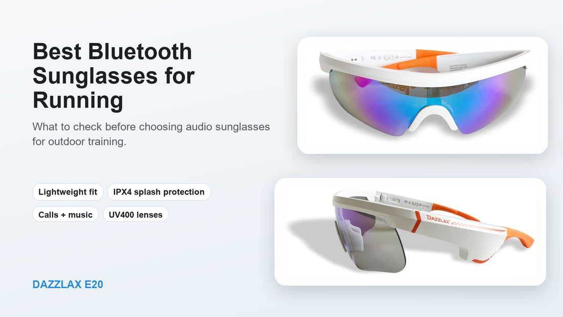 Dazzlax E20 Bluetooth sport sunglasses with UV400 lenses