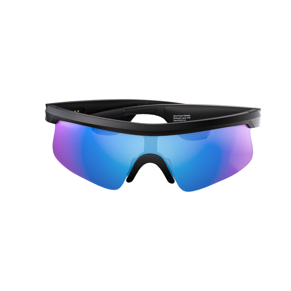 Dazzlax E20 open-ear audio cycling glasses with UV400 polarized lenses