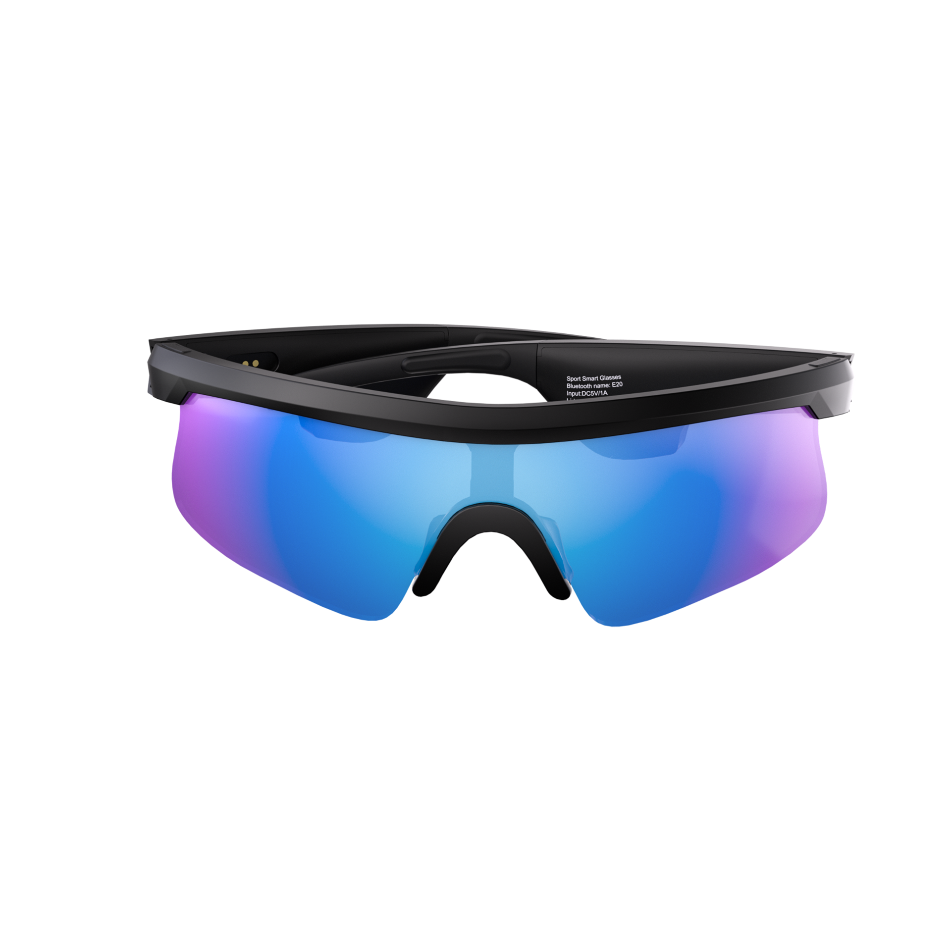 Dazzlax E20 open-ear audio cycling glasses with UV400 polarized lenses