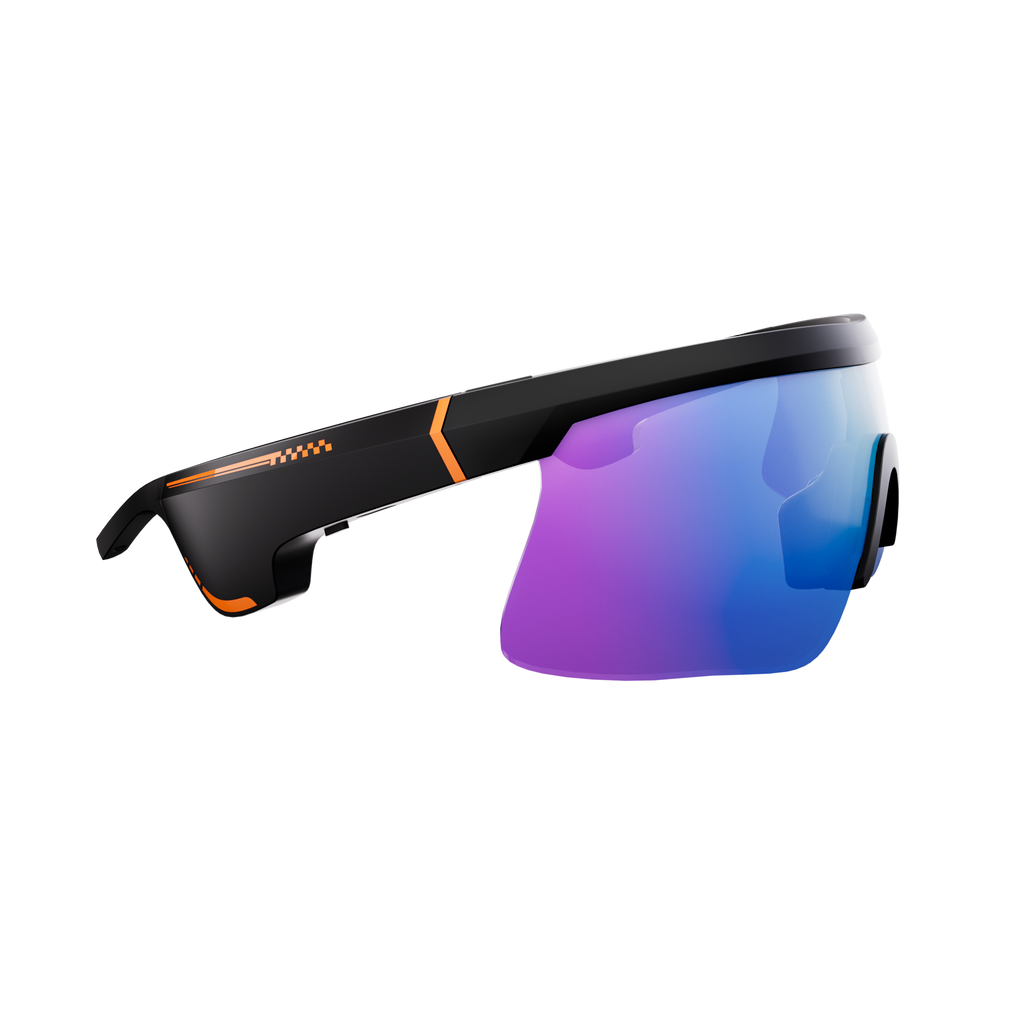 Dazzlax E20 prescription-ready cycling audio glasses with RX insert